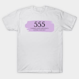 555 Angel Number purple T-Shirt